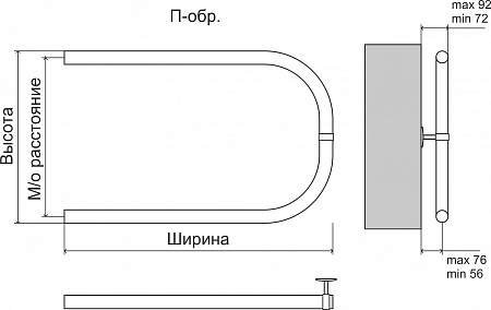 Эконом П-обр AISI 32х2 500х500 Полотенцесушитель  TERMINUS Сызрань - фото 3