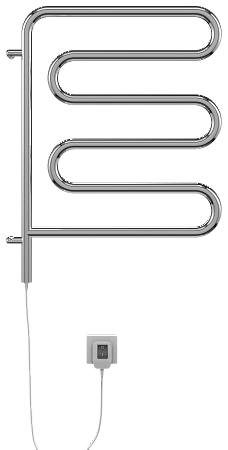 Электро 25 Ш-обр 450х570 поворотный Полотенцесушитель  TERMINUS Сызрань - фото 2