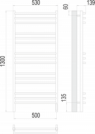 Соренто П15 500х1300 электро (sensor quick touch) Полотенцесушитель  TERMINUS Сызрань - фото 3