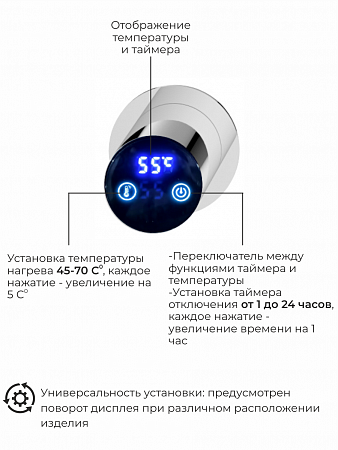 Рондо П2 350х760 электро Полотенцесушитель TERMINUS Нержавеющая сталь Сызрань - фото 5